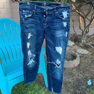 7 For All Mankind Skinny Boyfriend Jeans Size 24